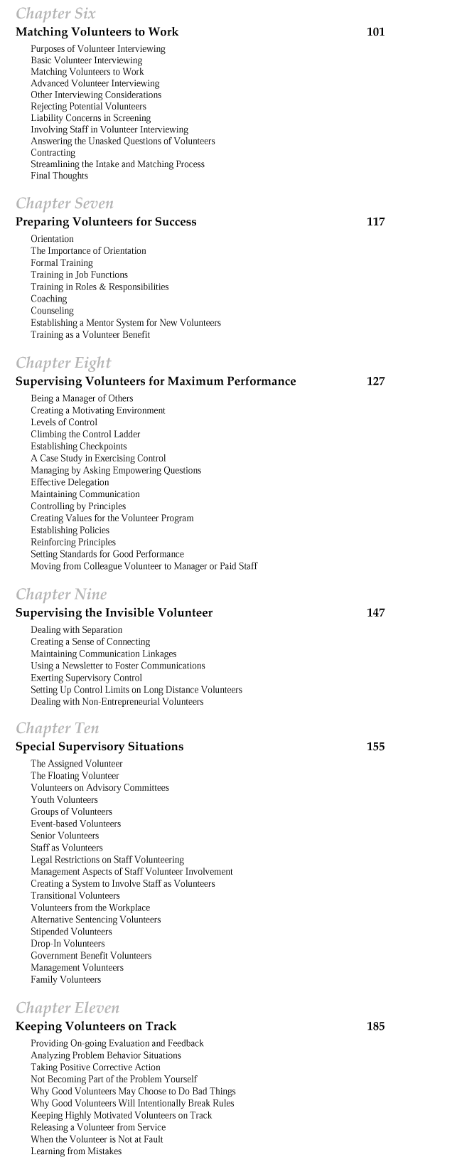 Volunteer Management: Mobilizing All the Resources of the Community toc